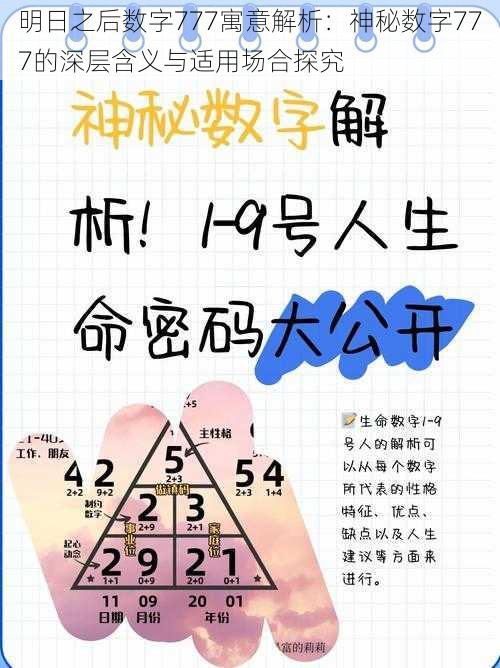 明日之后数字777寓意解析：神秘数字777的深层含义与适用场合探究