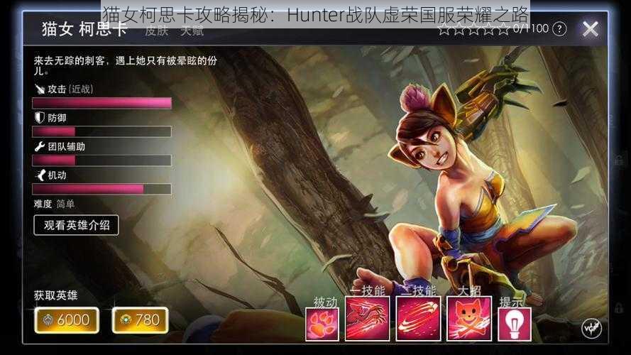 猫女柯思卡攻略揭秘：Hunter战队虚荣国服荣耀之路