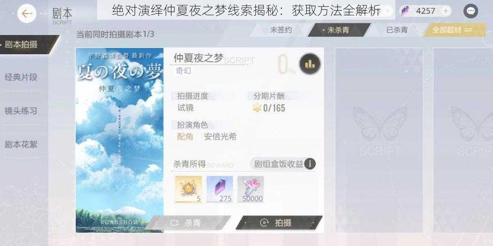 绝对演绎仲夏夜之梦线索揭秘：获取方法全解析