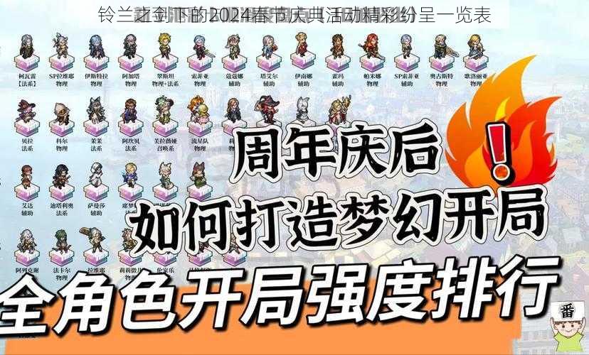 铃兰之剑下的2024春节庆典活动精彩纷呈一览表