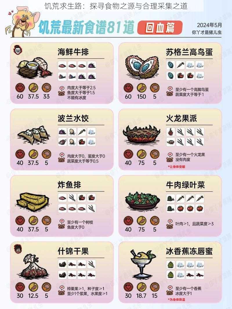 饥荒求生路：探寻食物之源与合理采集之道