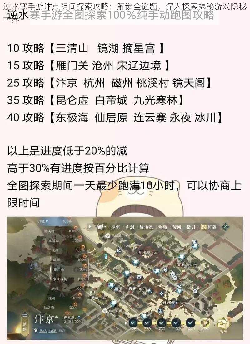 逆水寒手游汴京阴间探索攻略：解锁全谜题，深入探索揭秘游戏隐秘世界