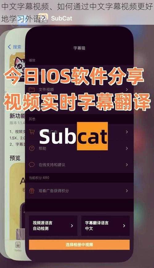 中文字幕视频、如何通过中文字幕视频更好地学习外语？
