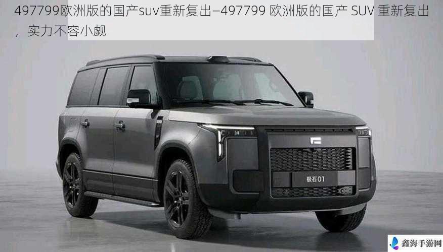 497799欧洲版的国产suv重新复出—497799 欧洲版的国产 SUV 重新复出，实力不容小觑