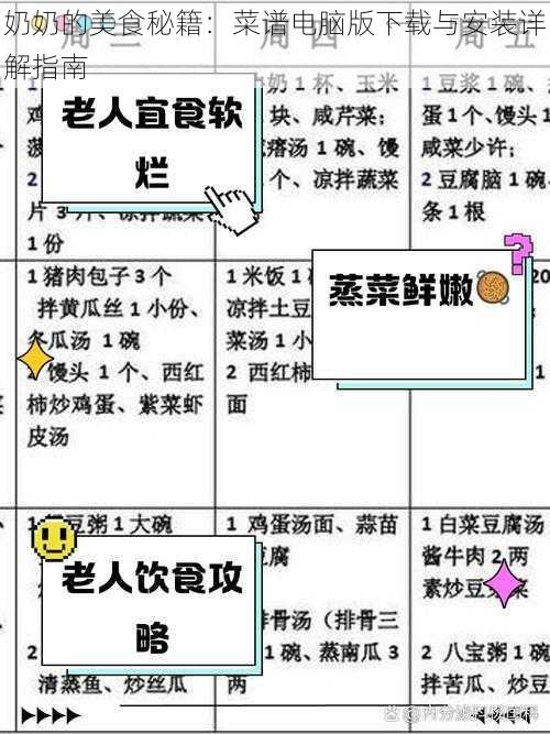 奶奶的美食秘籍：菜谱电脑版下载与安装详解指南