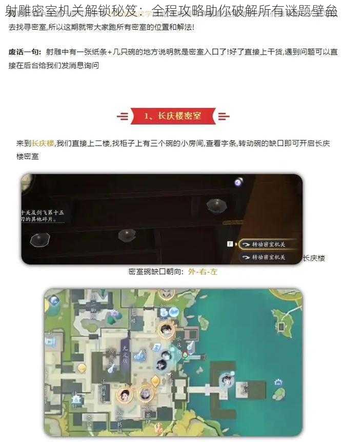 射雕密室机关解锁秘笈：全程攻略助你破解所有谜题壁垒
